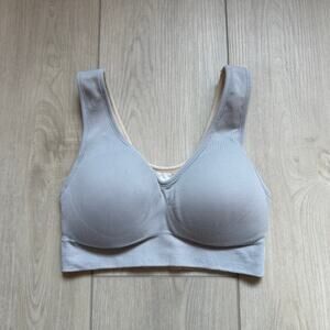Spanx blue gray padded comfort bralette removable pads XS